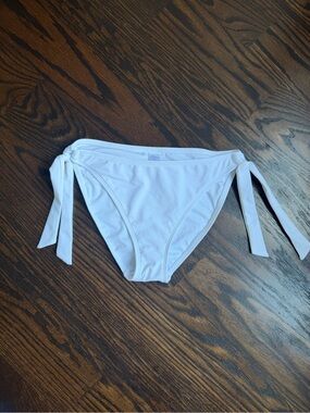 Colloyes White Tie-Side Bikini Bottom